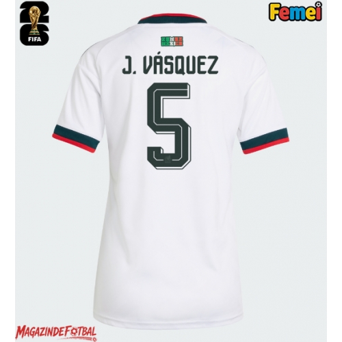 Mexic Johan Vasquez #5 Echipament de Fotbal Replică Mondial 2026 Femei Deplasare Mexic Johan Vasquez #5 Echipament de Fotbal Replică Mondial 2026 Femei Deplasare